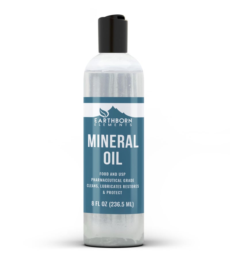 Earthborn Elements Mineral Oil 8 fl oz, Pure & Undiluted, No Additives Clear - Image 1
